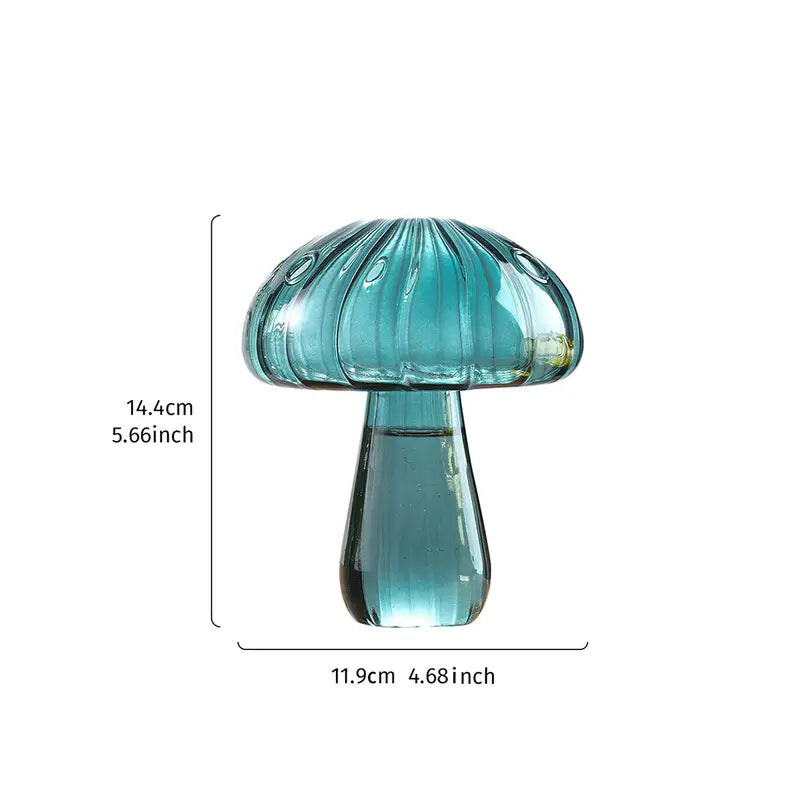 Mushroom Glass Bud Vase