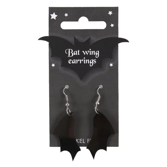 Gothic Halloween Bat Wing Earrings