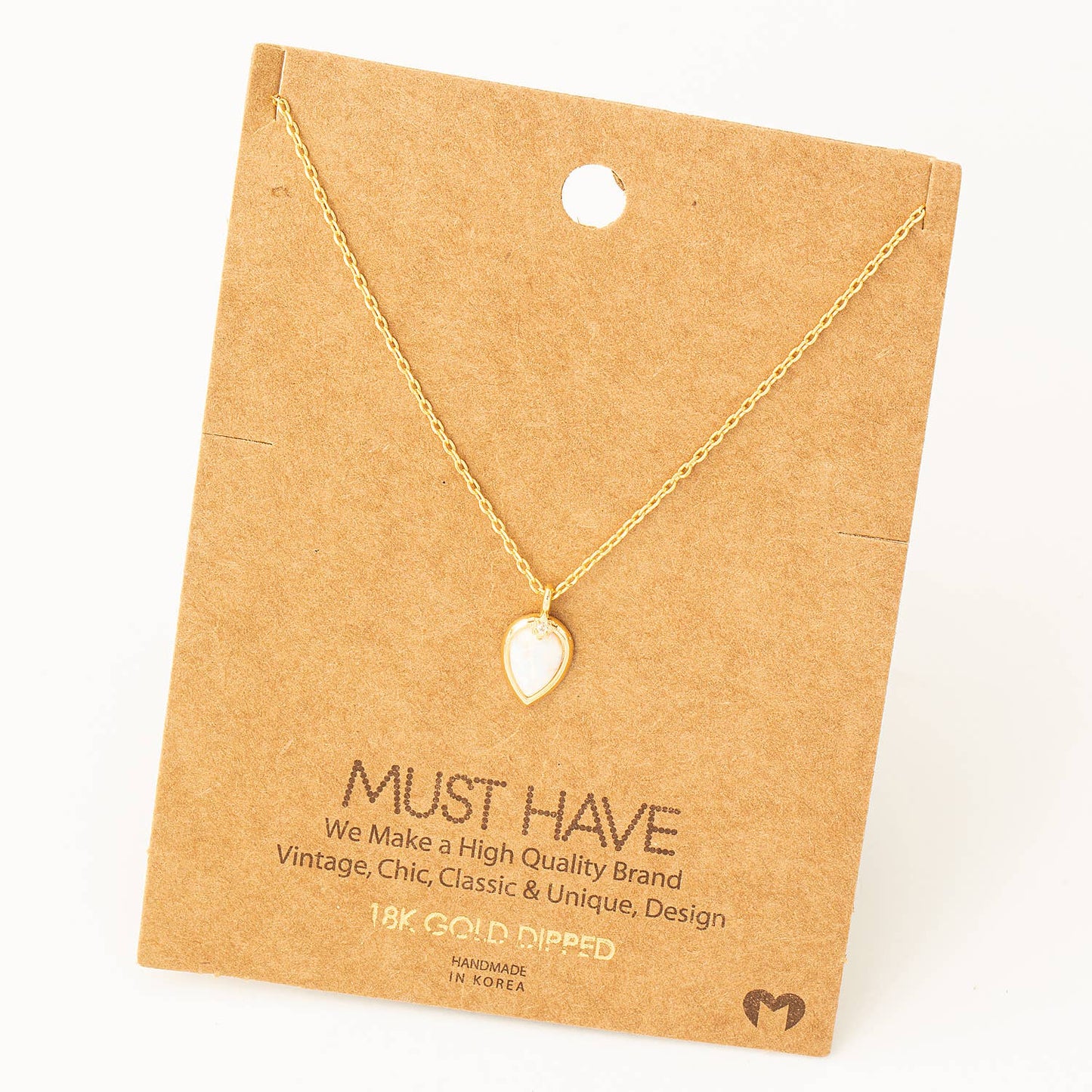 Mini Oval Opal Pendant Necklace