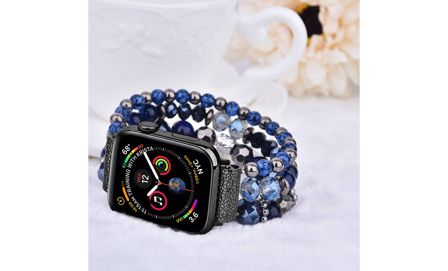 Beaded Apple Watch Elastic Bracelet Band
