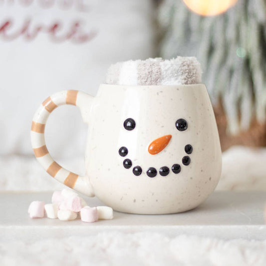 Christmas Snowman Mug and Socks Set