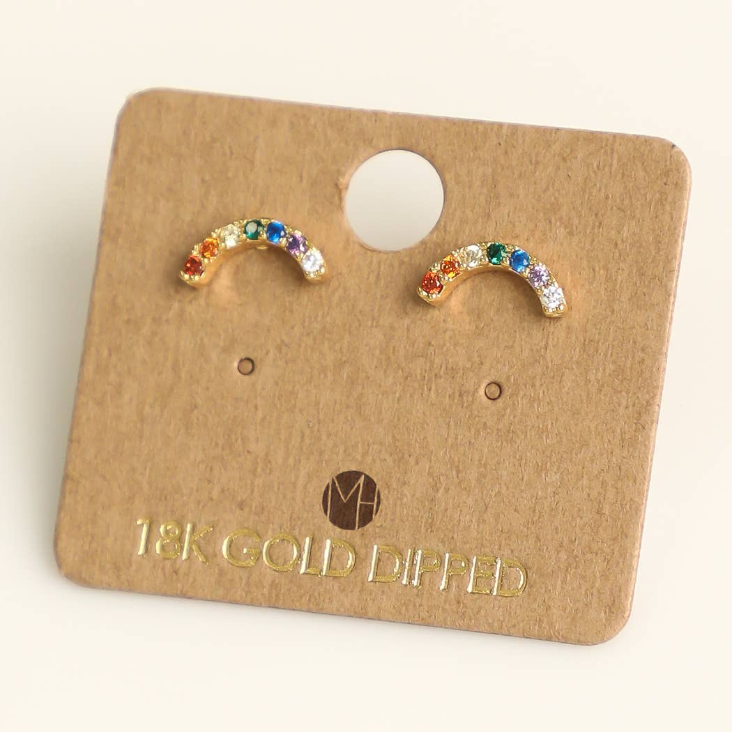 Mini Rainbow Stud Earrings