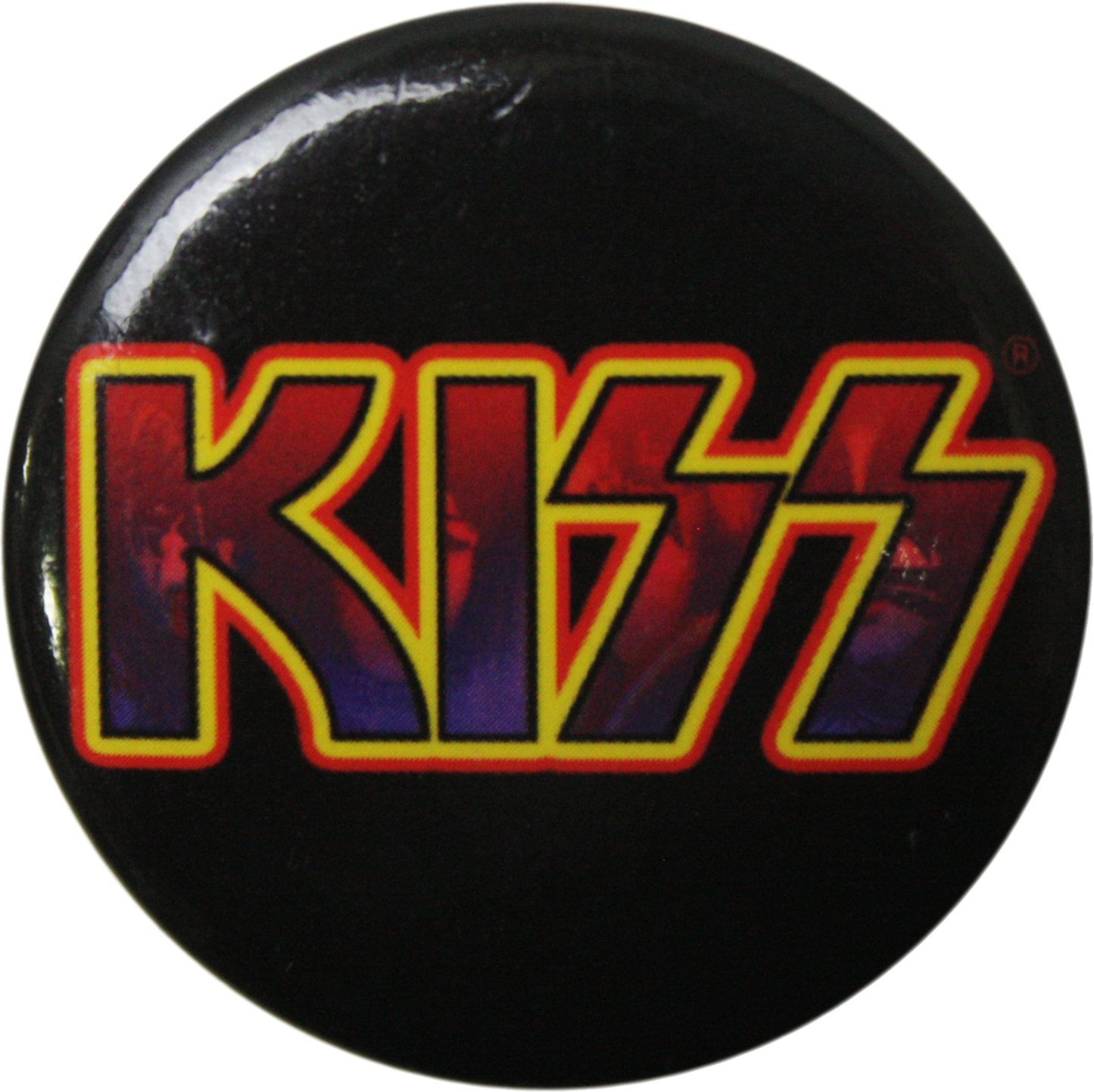 KISS - Logo on Black - 1.25 inch Pin-on Button