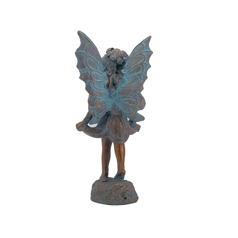 Mini Fairy "Curtsey" 10" Weathered Bronze Finish