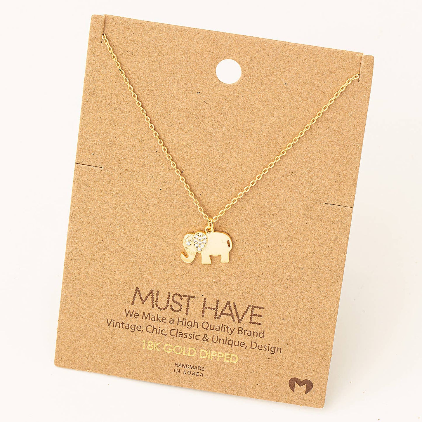 Mini Elephant Pendant Necklace