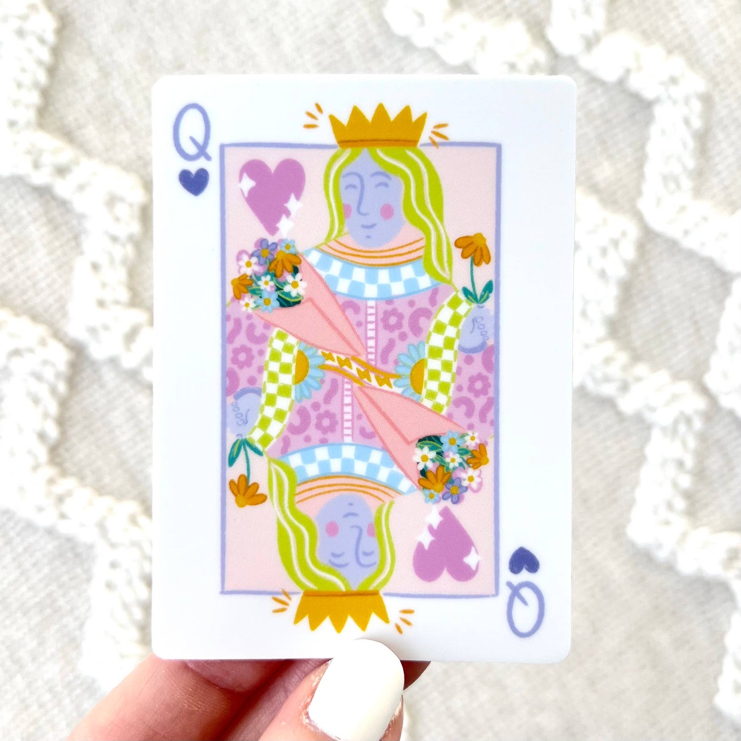 Queen Card Sticker, 3.25x2.5in