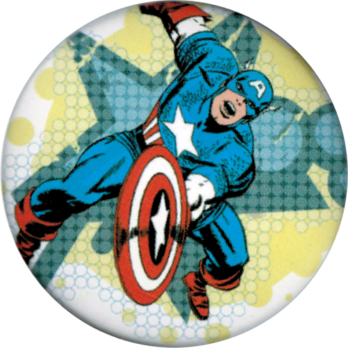 CAPTAIN AMERICA - Steve Rogers - 1.25" Pin-on Button