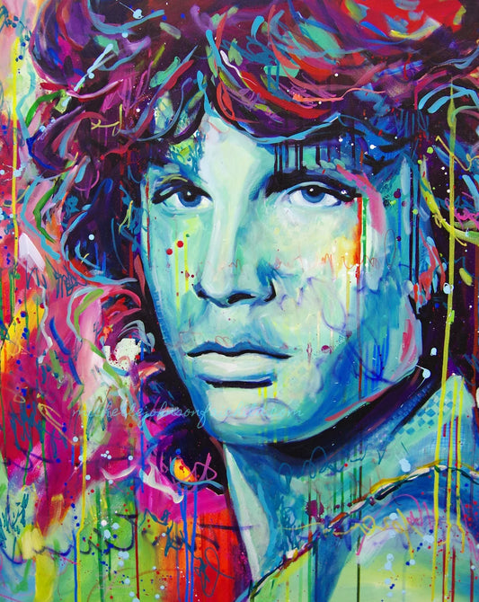 11"x14" Signed Print: Jim Morrison Lizard King