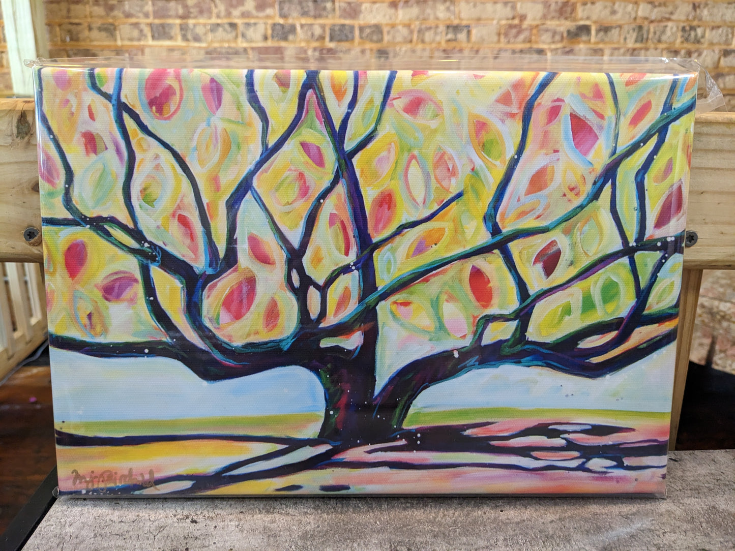 8"x12" Signed Canvas Print: Tree