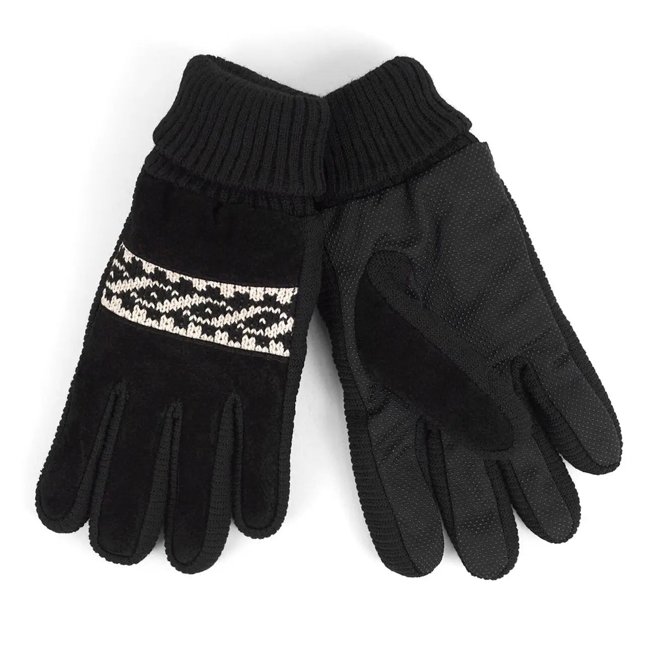 Men's Genuine Leather Non Slip Grip Winter Gloves