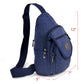 Navy Crossbody Canvas Sling Bag with Adjustable Strap