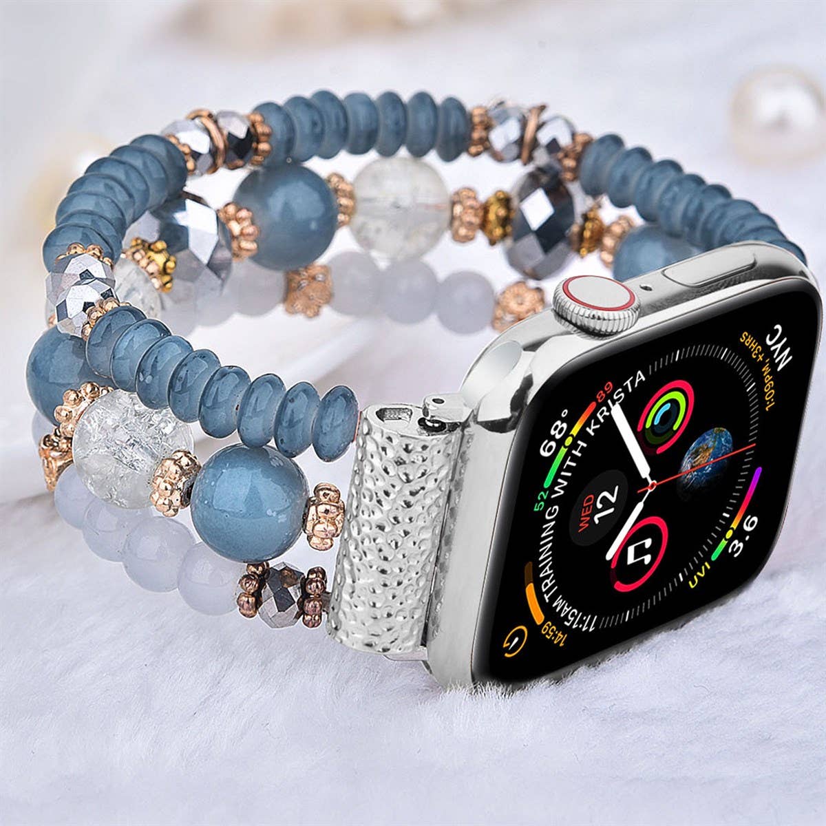 Beaded Apple Watch Elastic Bracelet Band